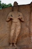 Parākramabāhu I (Sinhala: මහා පරාක්‍රමබාහු Maha Parākramabāhu (Parākramabāhu the Great) 1123–1186) was king of Sri Lanka from 1153 to 1186. During his reign from the capital at Polonnaruwa, he unified the three sub kingdoms of the island, becoming one of the last monarchs in Sri Lankan history to do so.<br/><br/>

Parākramabāhu I  oversaw the expansion and beautification of his capital, constructed extensive irrigation systems, reorganized the country's army, reformed Buddhist practices, encouraged the arts and undertook military campaigns in southern India and in Myanmar.<br/><br/>

Polonnaruwa, the second most ancient of Sri Lanka's kingdoms, was first declared the capital city by King Vijayabahu I, who defeated the Chola invaders in 1070 CE to reunite the country under a national leader.